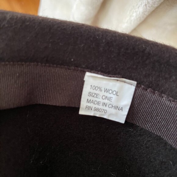 Accented Brown Wool Hat - Picture 11 of 12